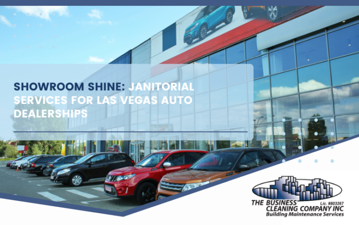 A pristine auto showroom in Las Vegas, reflecting the city's glitz and glamour