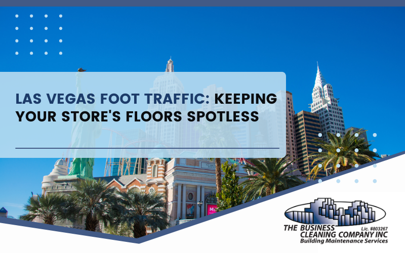 Sparkling store floor amidst the bustling Las Vegas strip